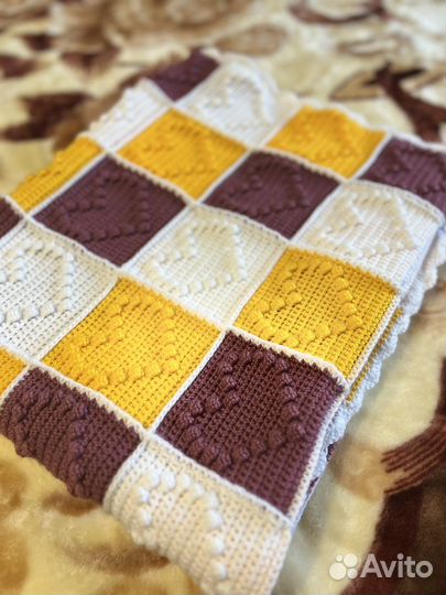 Плед детский вязаный ручная работа