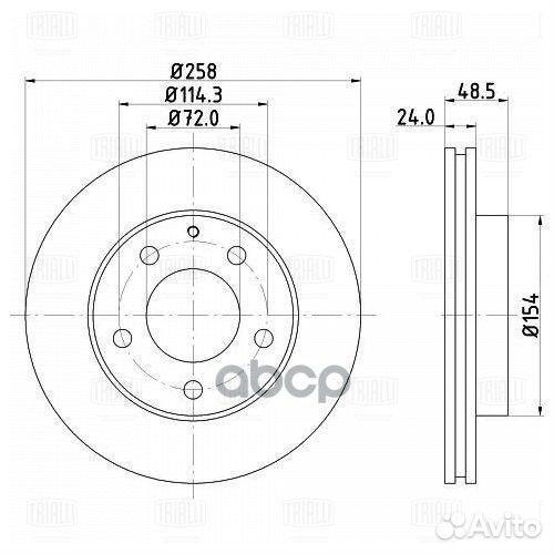 Диск тормозной mazda 626 97- перед. D258 DF250