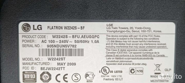 Монитор для компьютера 22