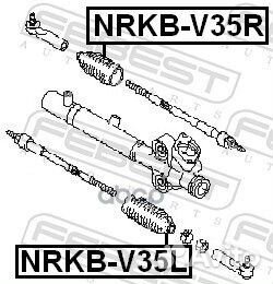 Пыльник рулевой рейки лев nrkbv35L Febest