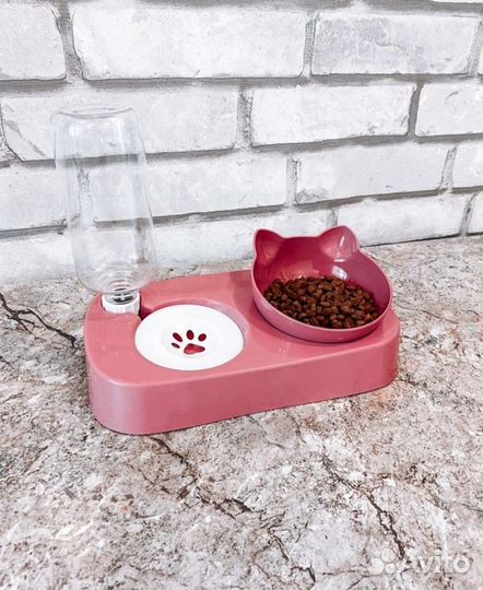 Поильник с миской для кошки