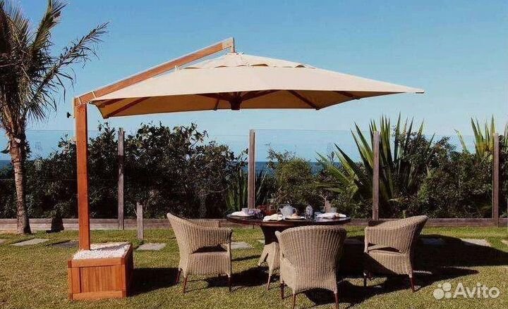 Зонты для дачи и сада на боковой опоре