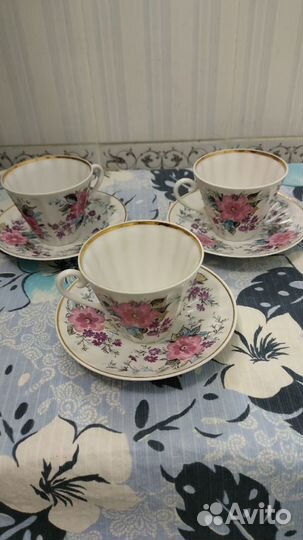 Чайная пара фарфор лфз СССР (3шт)