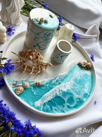 Поднос из гипса