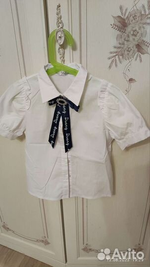 Блузка школьная новая 128