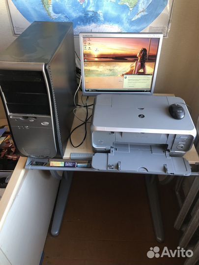 Компьютер и фотопринтер