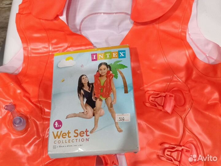 Жилет для плавания детский 3-6 лет новый