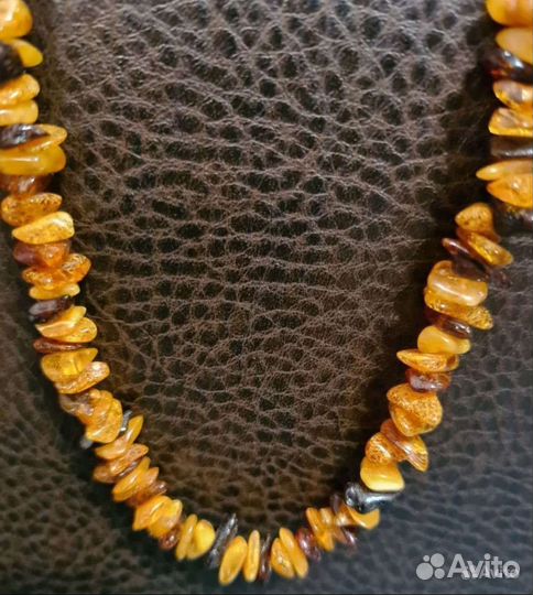 Бусы янтарные