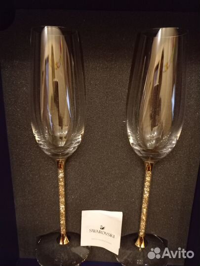 Бокалы новые для шампанского Swarovski