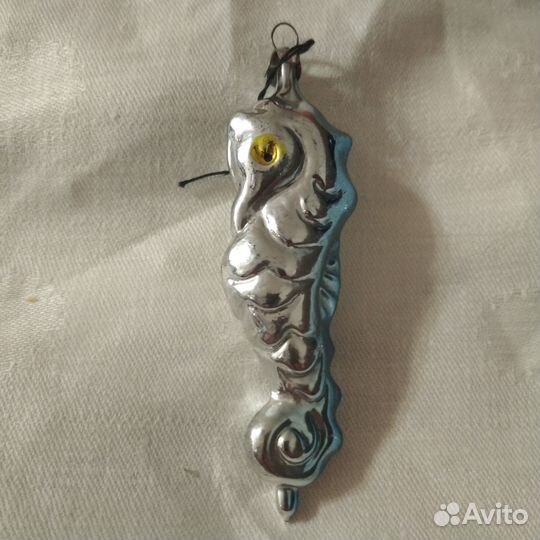 Елочная игрушка СССР Морской конек, редкость