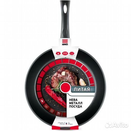 Сковорода нева металл посуда 6124 д.24