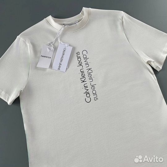 Calvin klein мужская футболка белая