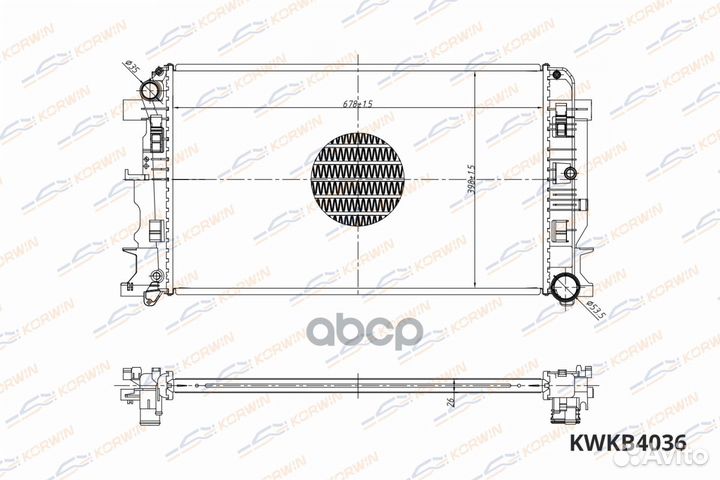 Радиатор охлаждения Mercedes Sprinter 06/VW