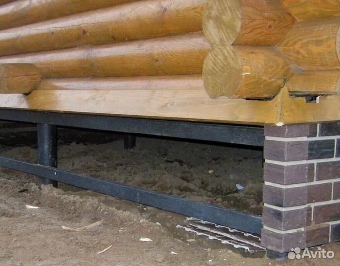 Ремонт фундамента/ подъем дома/ заменов венцов