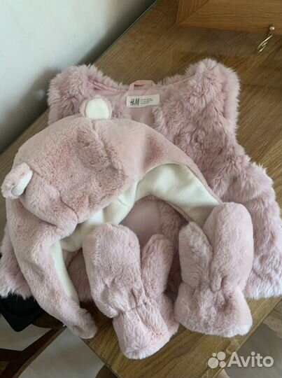 Меховая Шапка и варежки