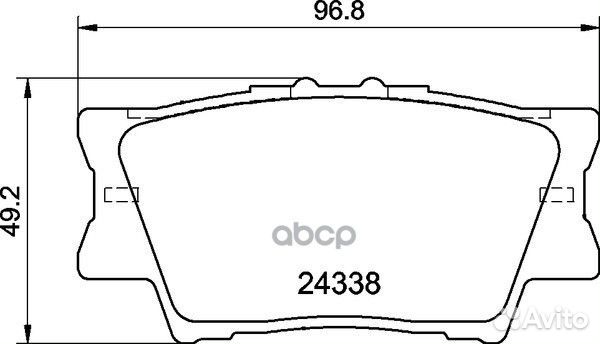 Колодки тормозные дисковые зад toyota RAV 4