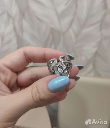 Комплект финифть серьги, кулон, кольцо СССР