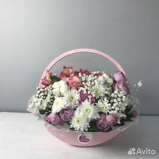 Цветы в коробке букет на праздник подарки