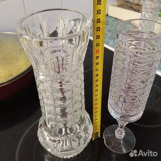 Хрусталь вазы, стопки, салатники