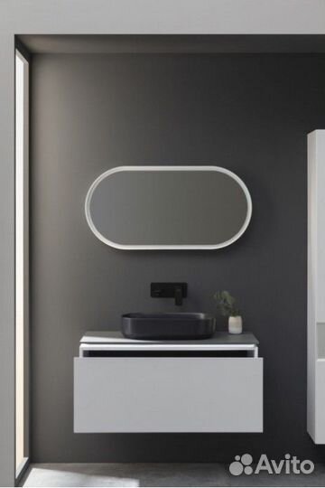 Мебель для ванной Allen Brau Infinity 100 см сплошной фасад белый