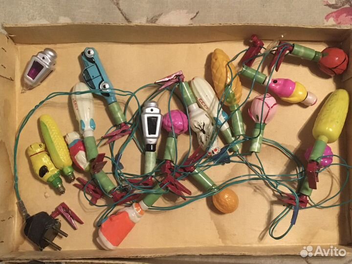 Новогодняя гирлянда ссср, лампы рабочие