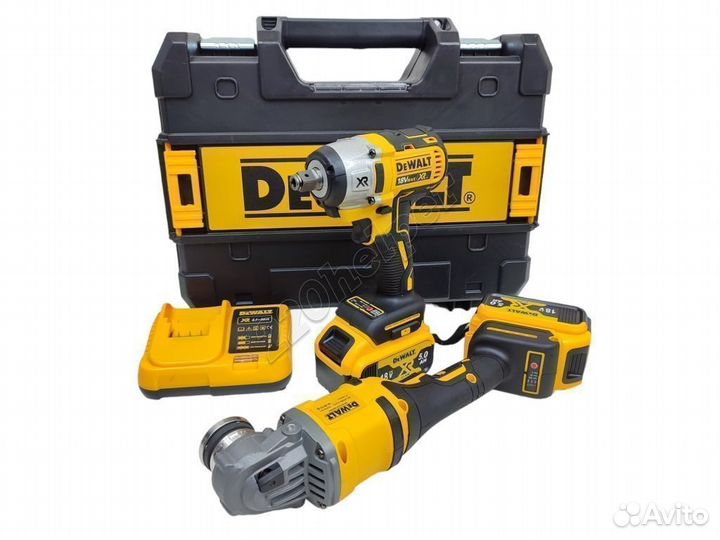 Набор инструмента Dewalt 2в1 ушм + гайковерт с