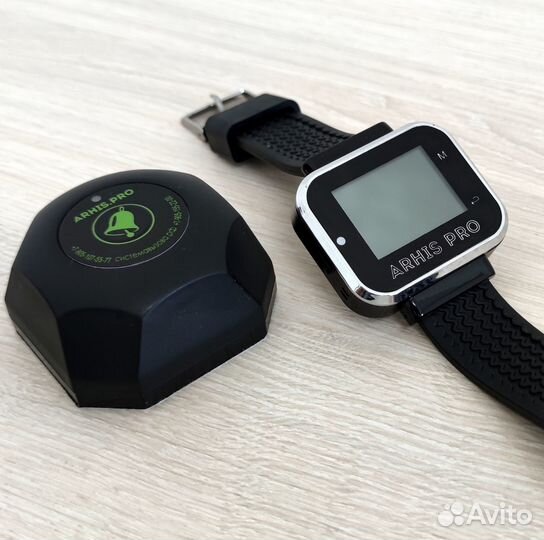 Кнопка вызова официанта модель Бургер с часами