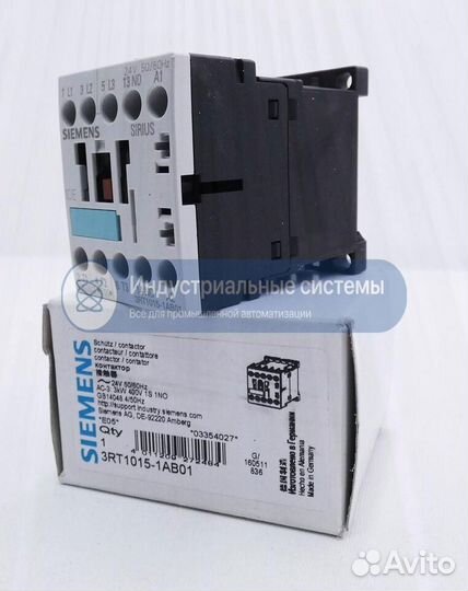 Контактор Siemens 3RT1015-1AB01