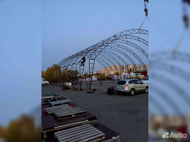 Ангар от производителя под ключ (17х45)