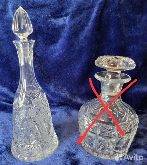 Хрусталь, графины и салатники