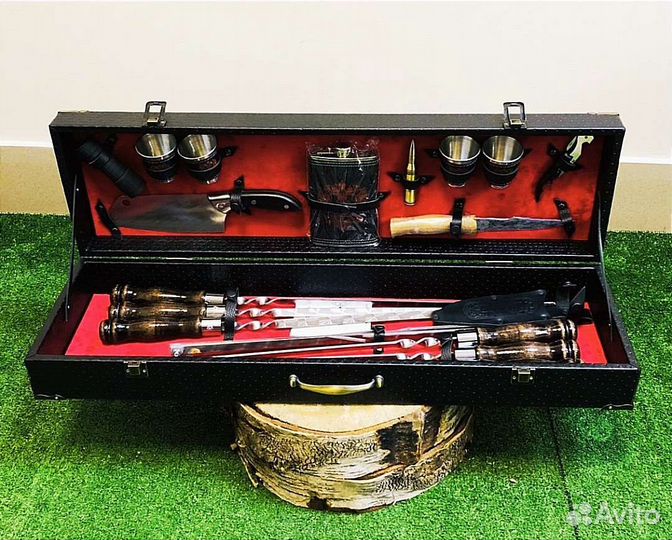 Подарочный Набор шампура с ножом для мужчин