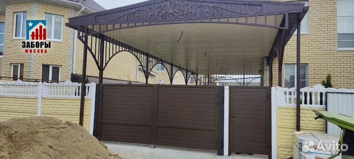 Распашные ворота с установкой