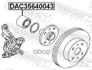 Подшипник ступ.daihatsu materia/toyota BB 06- пер