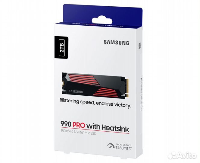 SSD Samsung 990 Pro 2Tb с радиатором, США, новый