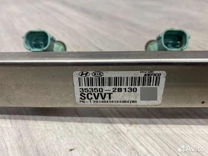 Рампа топливная с форсунками Hyundai Solaris седан