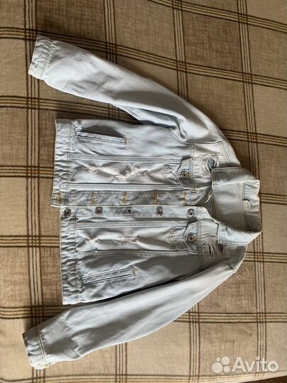 Джинсовая куртка для девочки 146