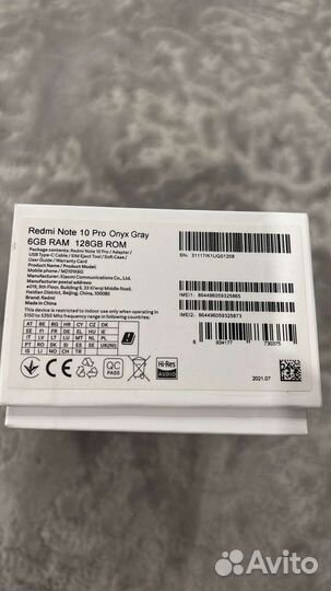 Xiaomi Redmi Note 10 Pro, 6/128 ГБ