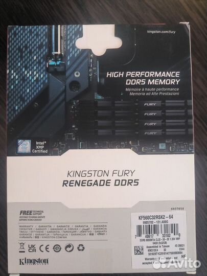 Kingston fury Renegade Silver 64гб 6000мгц Am5