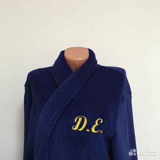 Плюшевый халат с именной вышивкой на заказ