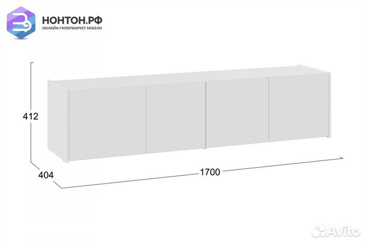 Тв-тумба Рокс белый ясень
