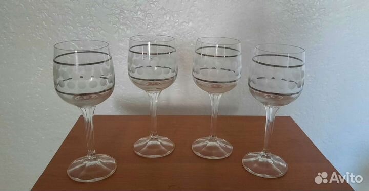 Фужеры хрустальные СССР 4 шт