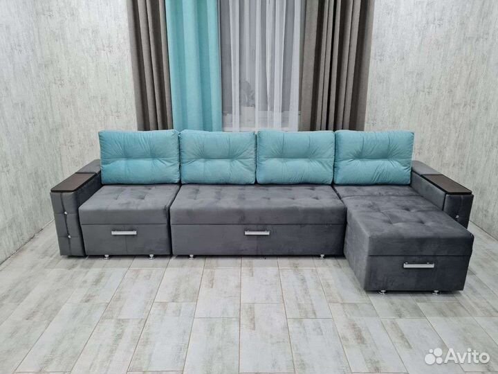 Диван трансформер 3 в 1 со столиком