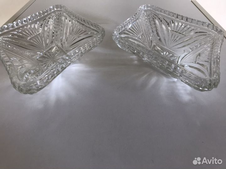 Салатник ромб 30х21 см хрусталь СССР