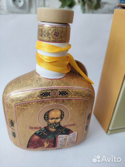 Комплект: сосуд для святой воды и солонка с иконой