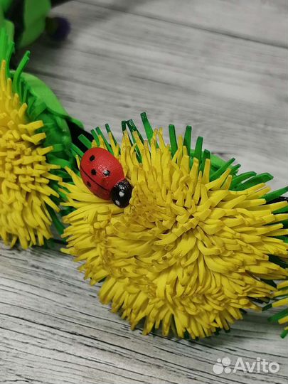 Ободок с одуванчиками