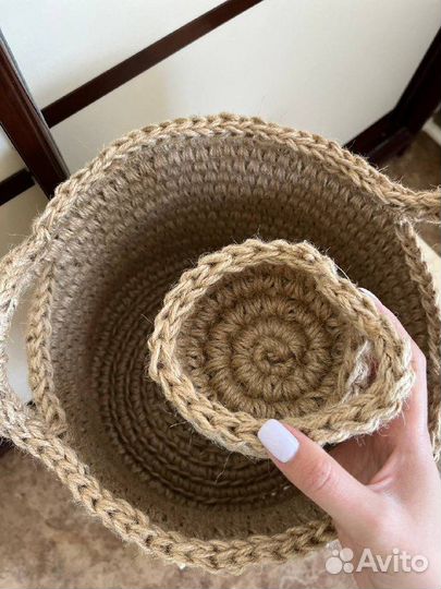 Корзина из джута