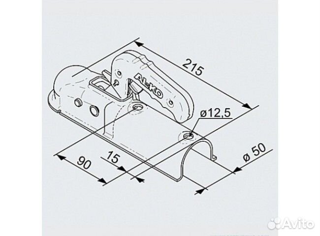 Замковое устройство прицепов (круглое дышло )