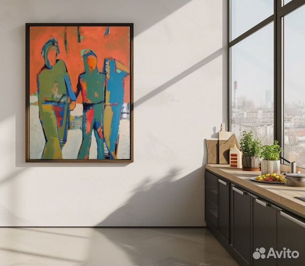 Картина абстракция Большая картина в подарок