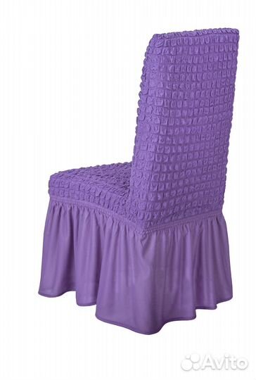 Чехлы на стулья со спинкой 4 шт набор, Лиловый