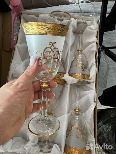 Фужеры бокалы богемия